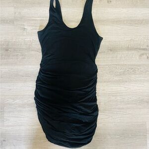Express Ruched Black Sleeveless Dress